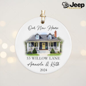 Personalized New Home Photo Ornament, Custom House Address Ornament, Housewarming Gift, Realtor Client Gift, Couples Home Ornament