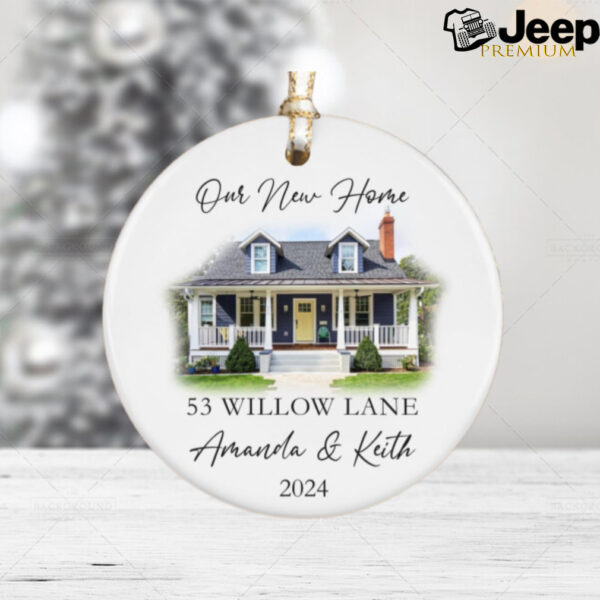 Personalized New Home Photo Ornament, Custom House Address Ornament, Housewarming Gift, Realtor Client Gift, Couples Home Ornament