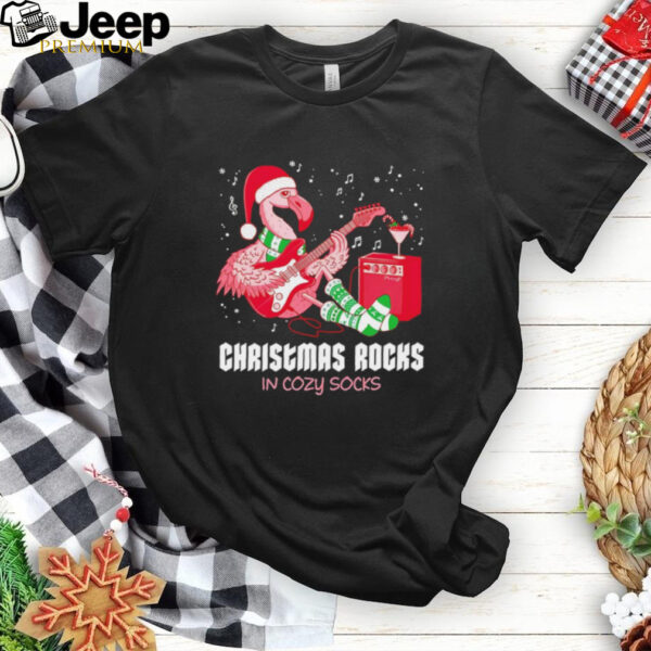 Rockin’ Flamingo Christmas rocks shirt