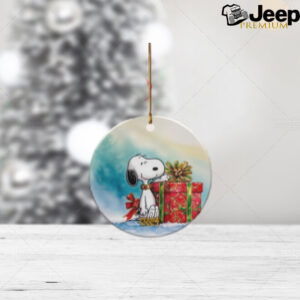 Snoopy Christmas Ornament 2024 Holiday Decor Cute Dog with Gift Box Festive Tree Decoration Collectible Peanuts Fan Gift