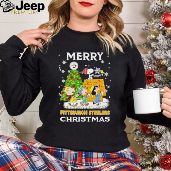 Snoopy and friends Merry Pittsburgh Steelers Christmas 2024 shirt