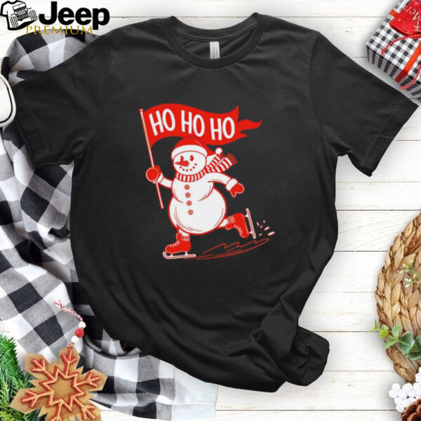 Snowman ice skating Christmas shirt