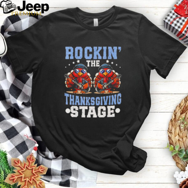 Thankful rockin’ the Thanksgiving stage turkey day shirt