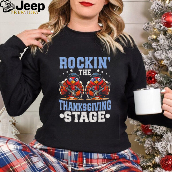 Thankful rockin’ the Thanksgiving stage turkey day shirt