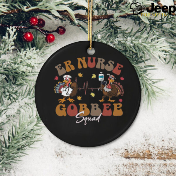 Thanksgiving Emergency Dept Department ER Nurse Gobble Squad T Shirt