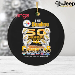 The Steelers Champions 50th Anniversary 1974 2024 thank you ornament