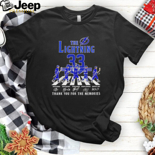 The Tampa Bay Lightning 33rd Anniversary 1992 2025 thank you shirt