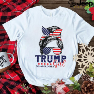 Trump girl no apologies American flag shirt