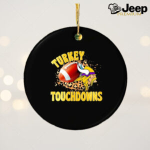 Turkey Touchdowns Minnesota Vikings Happy Thanksgiving Day 2024 logo ornament