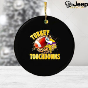 Turkey Touchdowns Minnesota Vikings Happy Thanksgiving Day 2024 logo ornament