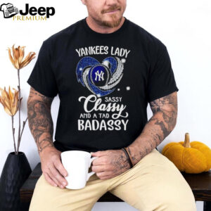 Yankees lady sassy classy and a tad badassy diamond heart shirt