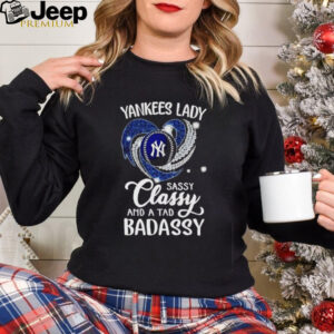 Yankees lady sassy classy and a tad badassy diamond heart shirt