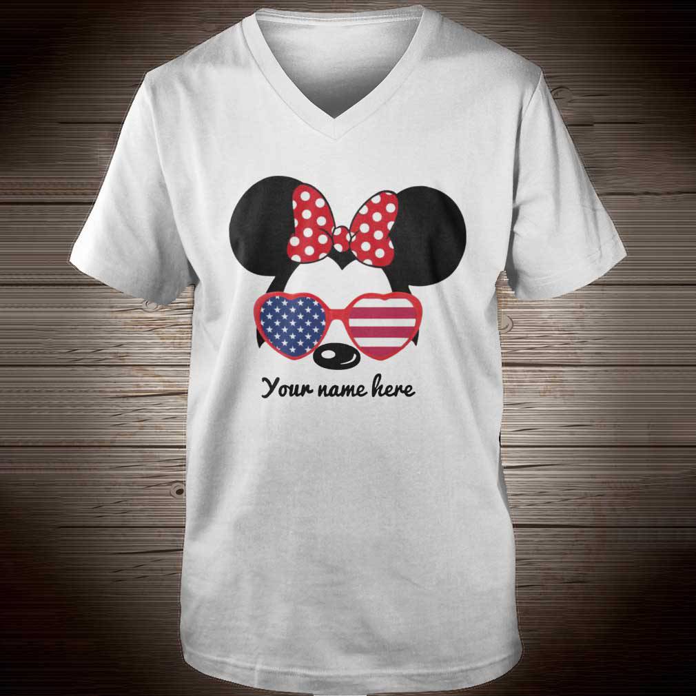 Disney Minnie 4th of July American Flag Personalized T-