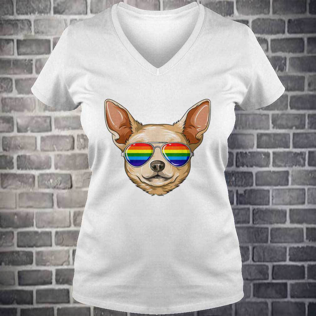 Nice Chihuahua Gay Pride Flag Lgbt Rainbow Sunglasses Chihuahua