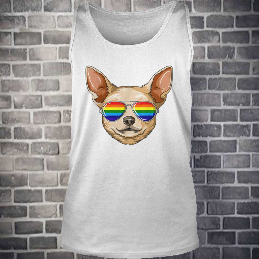 Nice Chihuahua Gay Pride Flag Lgbt Rainbow Sunglasses Chihuahua