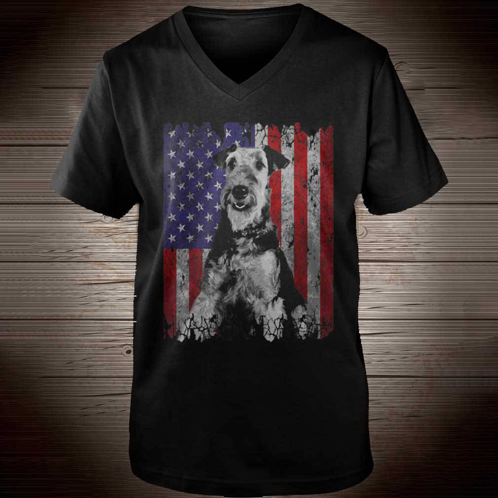 Patriotic Airedale Terrier American Flag Dog Gifts