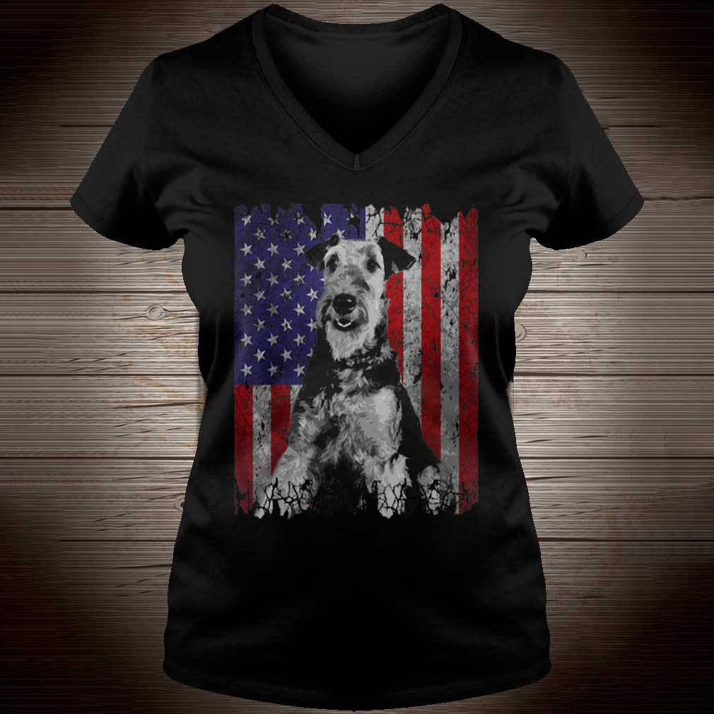 Patriotic Airedale Terrier American Flag Dog Gifts