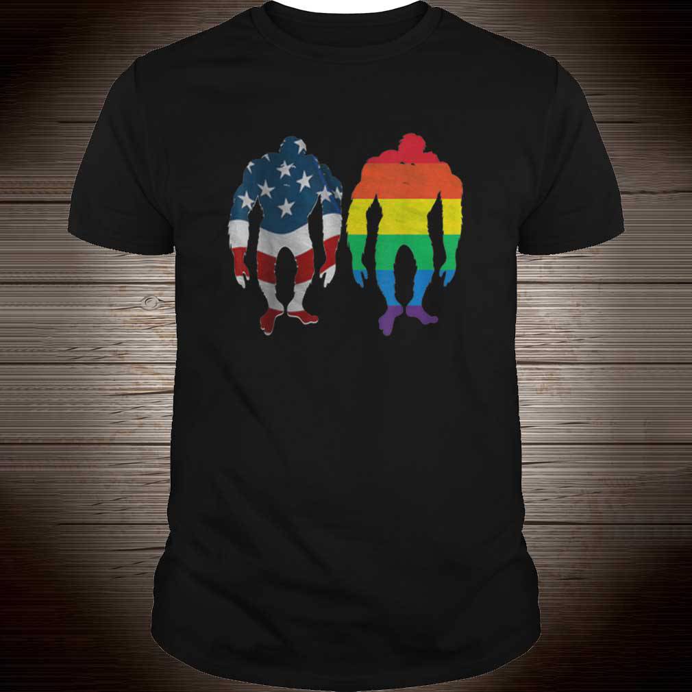 Rainbow Bigfoot LGBT American Flag 4th Of July