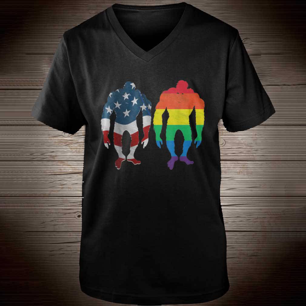 Rainbow Bigfoot LGBT American Flag 4th Of July