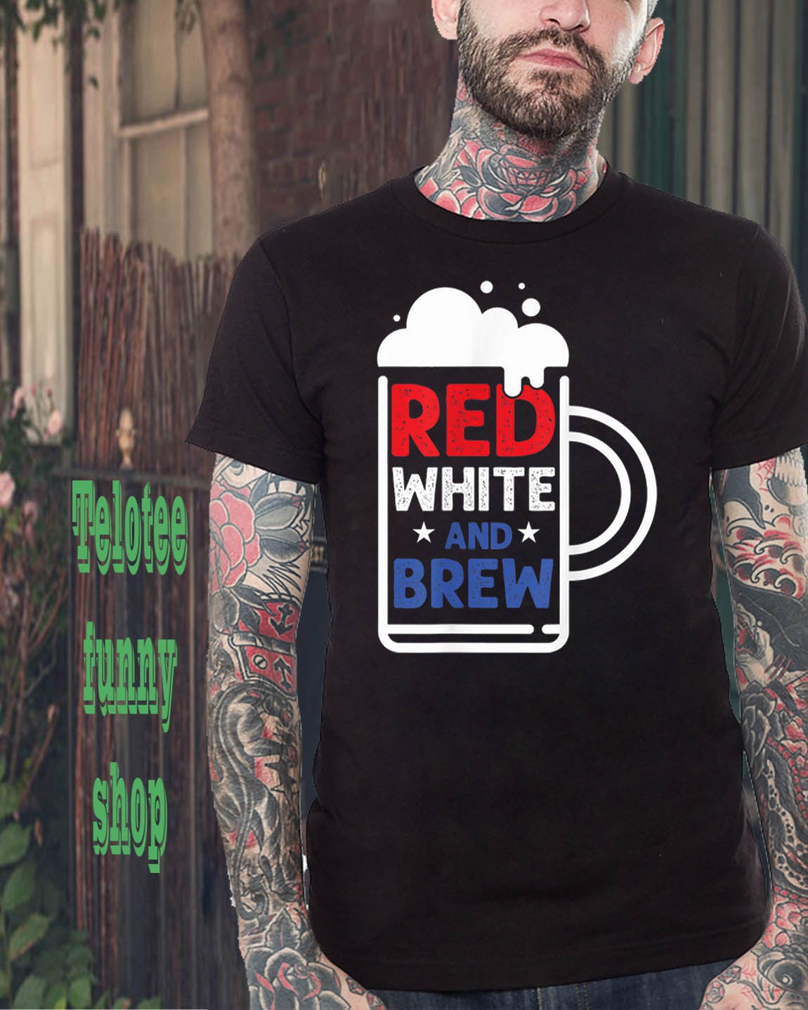 Red White And Brew American Pride 4th Of July Independence Cheer