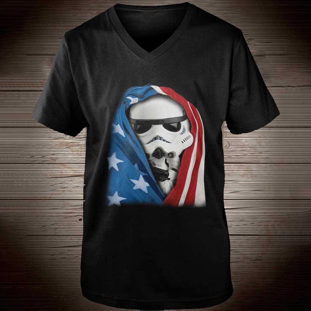 Storm Trooper Star War wearing US flag