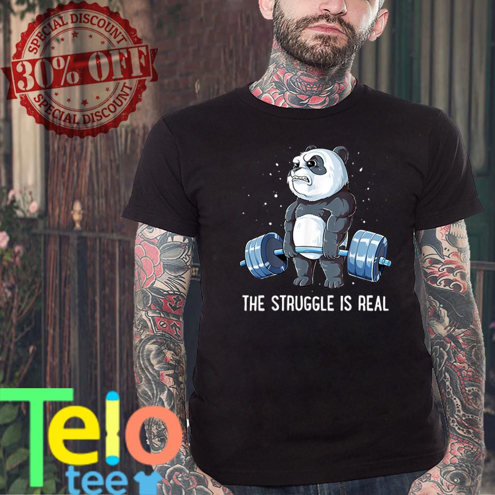 Pretty Panda Gyming The Struggle Is Real Bear Deadlift shirt