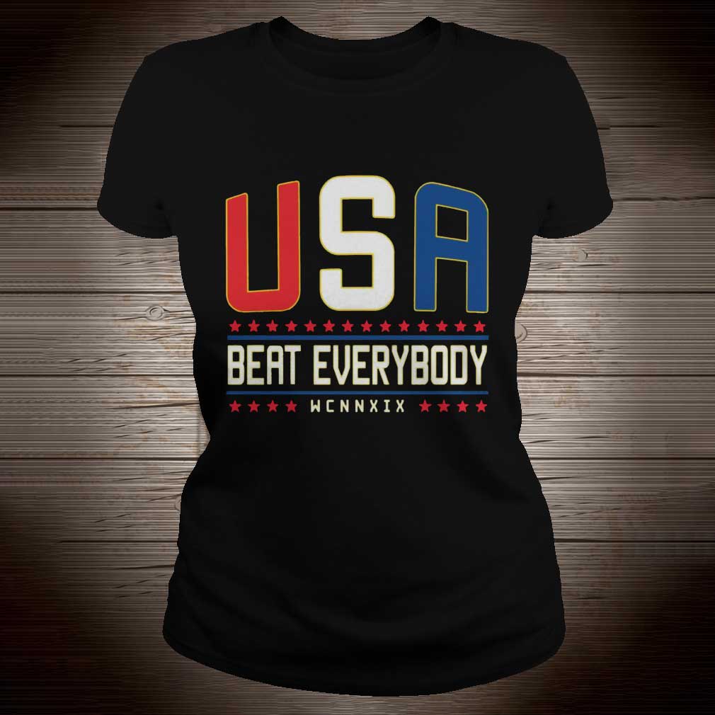 USA Beat Everybody American Flag Color T-