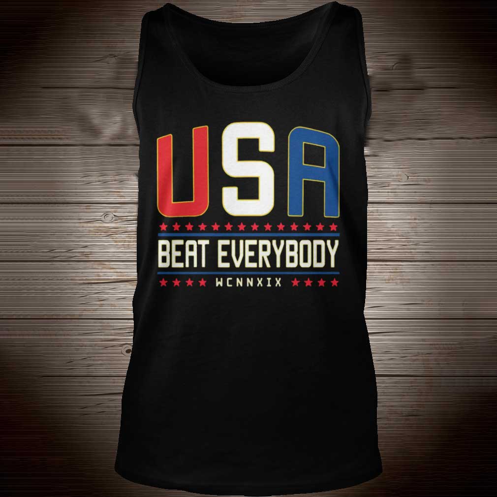 USA Beat Everybody American Flag Color T-