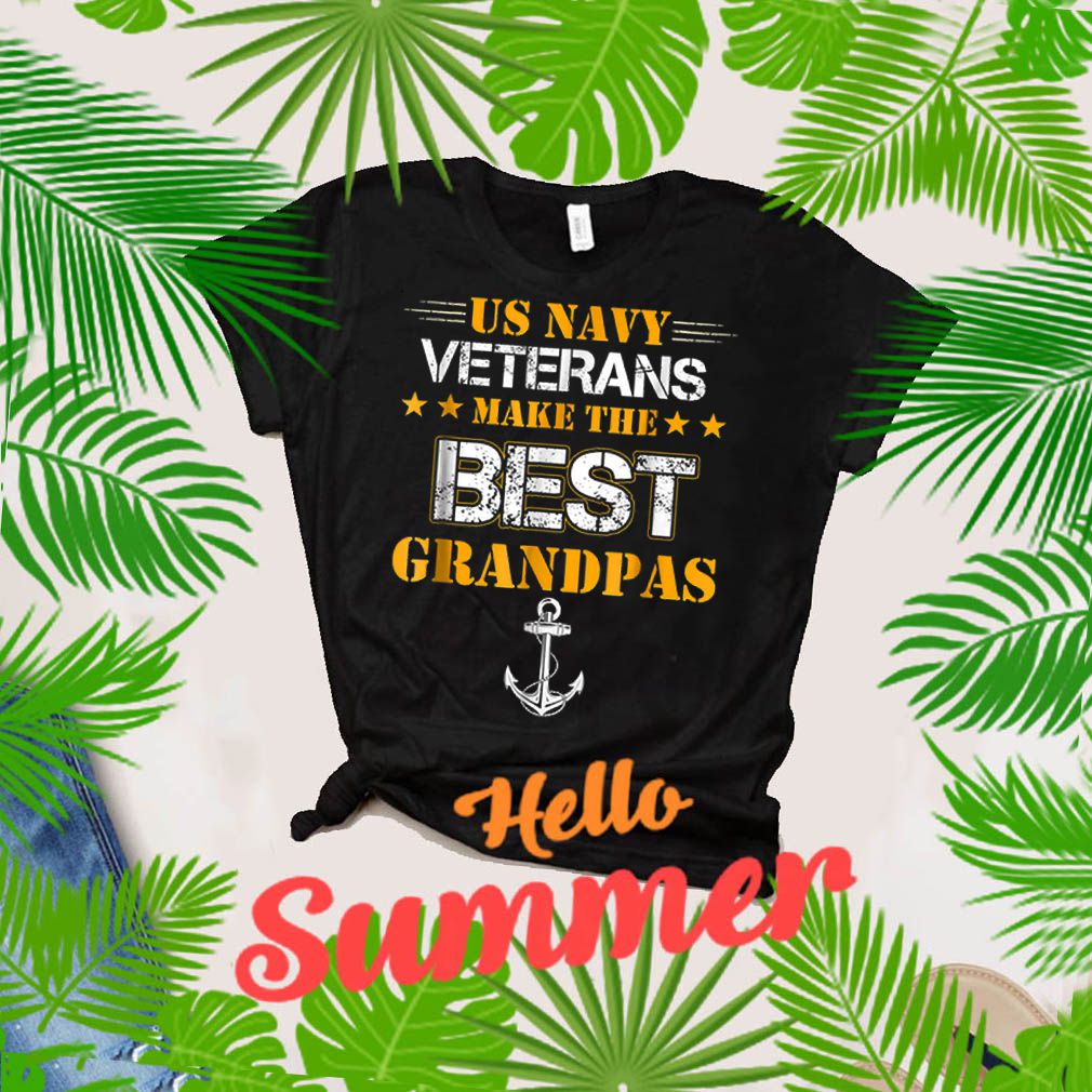 Us Navy Veterans Make The Best Grandpas Faded Grunge shirt compressed