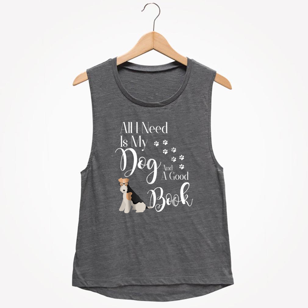 Wire Haired Fox Terrier Book Reading Dog Gift shirt_compressed