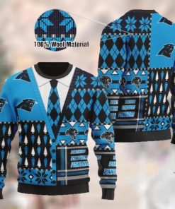 Carolina Panthers NFL American Football Team Cardigan Style 3D Men And Women Ugly Sweater Shirt For Sport Lovers On Christmas Days