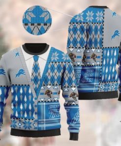 Detroit Lions NFL American Football Team Cardigan Style 3D Men And Women Ugly Sweater Shirt For Sport Lovers On Christmas Days2