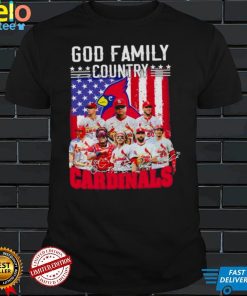 God family country cardinals american flag shirt