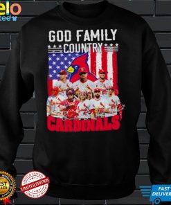 God family country cardinals american flag shirt