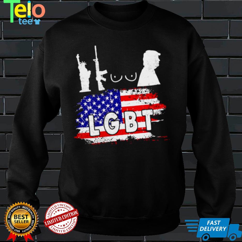 Liberties and Gun and Donald Trump LGBT American flag shirt