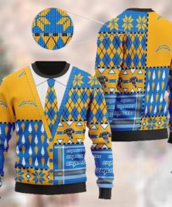 Los Angeles Chargers NFL American Football Team Cardigan Style 3D Men And Women Ugly Sweater Shirt For Sport Lovers On Christmas Days2