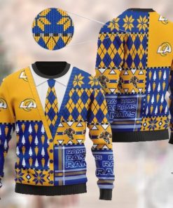 Los Angeles Rams NFL American Football Team Cardigan Style 3D Men And Women Ugly Sweater Shirt For Sport Lovers On Christmas Days2