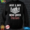 Official Just A Boy Who Loves Tractors Farming Future Tractor Driver T Shirt