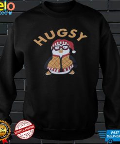 Penguin santa hugsy christmas shirt