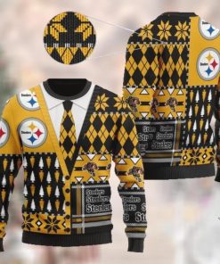 Pittsburgh Steelers NFL American Football Team Cardigan Style 3D Men And Women Ugly Sweater Shirt For Sport Lovers On Christmas Days