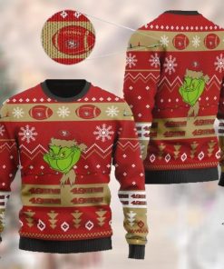 San Francisco 49ers American NFL Football Team Logo Cute Grinch 3D Men And Women Ugly Sweater Shirt For Sport Lovers On Christmas Days