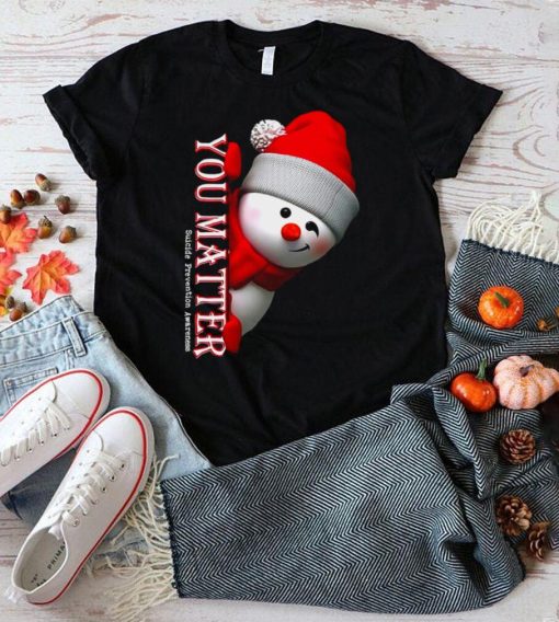 Santa Snowman You matter Suicide Prevention Awareness Christmas Shirt