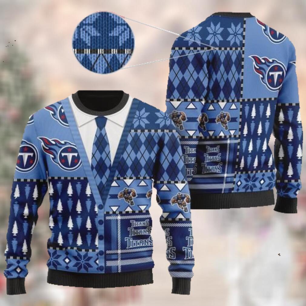 Tennessee Titans NFL American Football Team Cardigan Style 3D Men And Women Ugly Sweater Shirt For Sport Lovers On Christmas Days