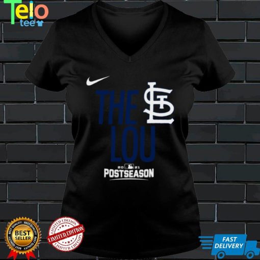 The Lou St. Louis Cardinals Nike 2021 Postseason Shirt