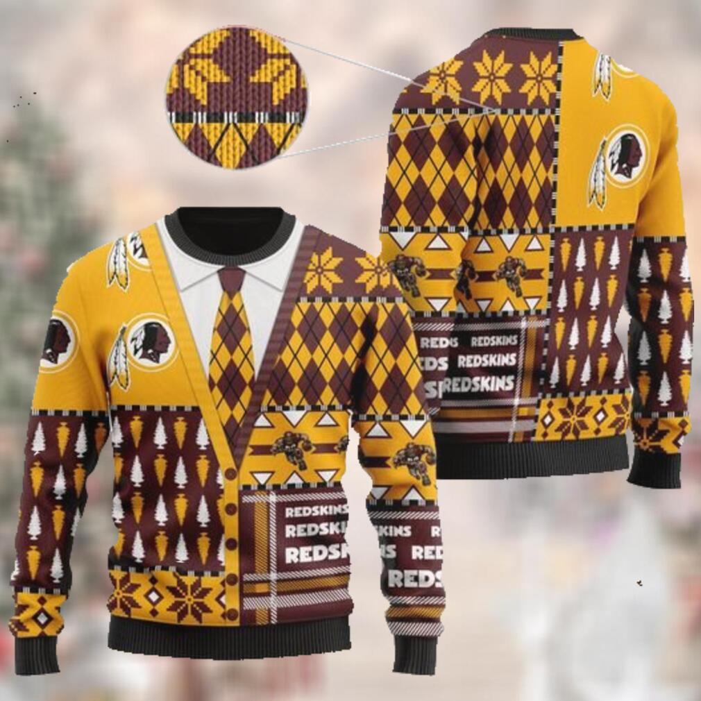 Washington Redskins NFL American Football Team Cardigan Style 3D Men And Women Ugly Sweater Shirt For Sport Lovers On Christmas Days2