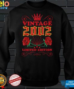 Official 20 Year Old Gifts Vintage 2002 Limited Edition 20th Birthday T Shirt Hoodie, Sweat