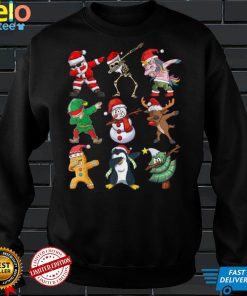 Official Dabbing Santa Claus Elf Friends Christmas Kids Boys Teenager T Shirt Hoodie, Sweat
