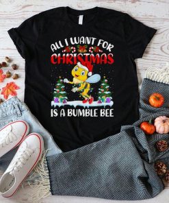 Official Funny Santa Hat All I Want For Christmas Is A Bumble Bee T Shirt Hoodie, Sweat