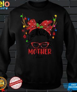 Official Mother Claus Messy Bun Wink Eye Christmas Family Matching T Shirt Hoodie, Sweat