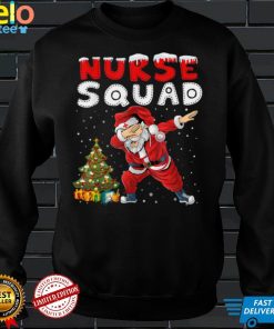 Official Official Christmas Scrub Women Dabbing Santa Scrubs Nurse Squad T Shirt Hoodie, Sweat